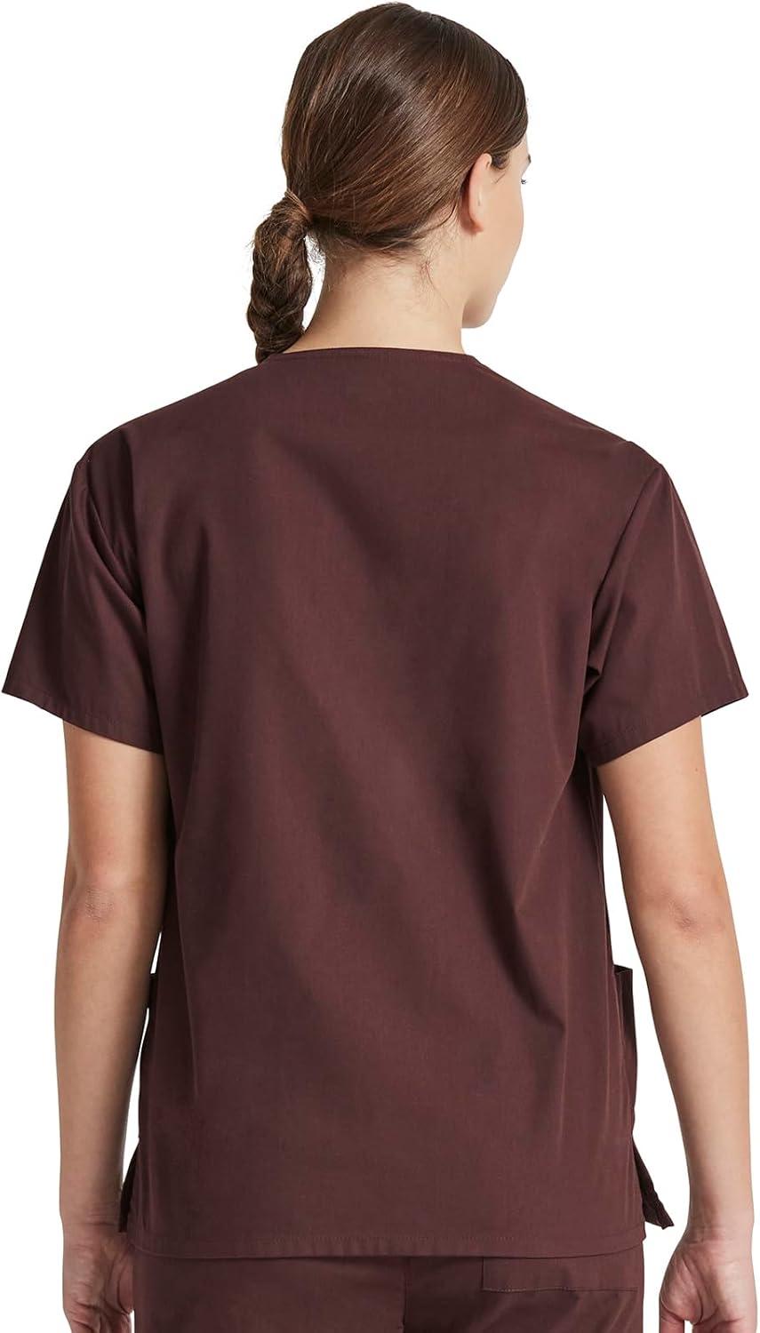 image:imageDickies EDS Signature Scrubs for Women VNeck Womens Tops in Soft Brushed Poplin 86706Espresso