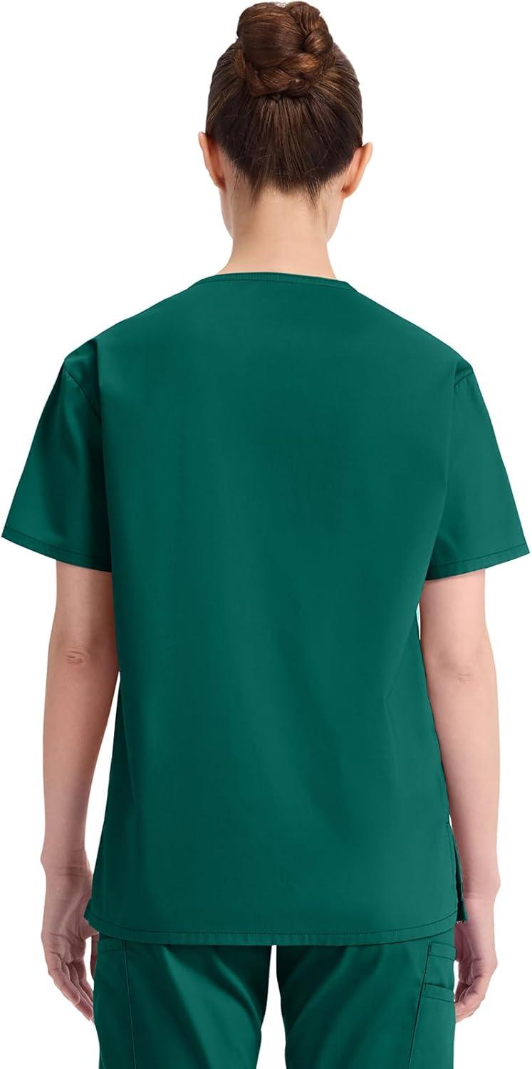 image:imageDickies EDS Signature Scrubs for Women VNeck Womens Tops in Soft Brushed Poplin 86706Hunter