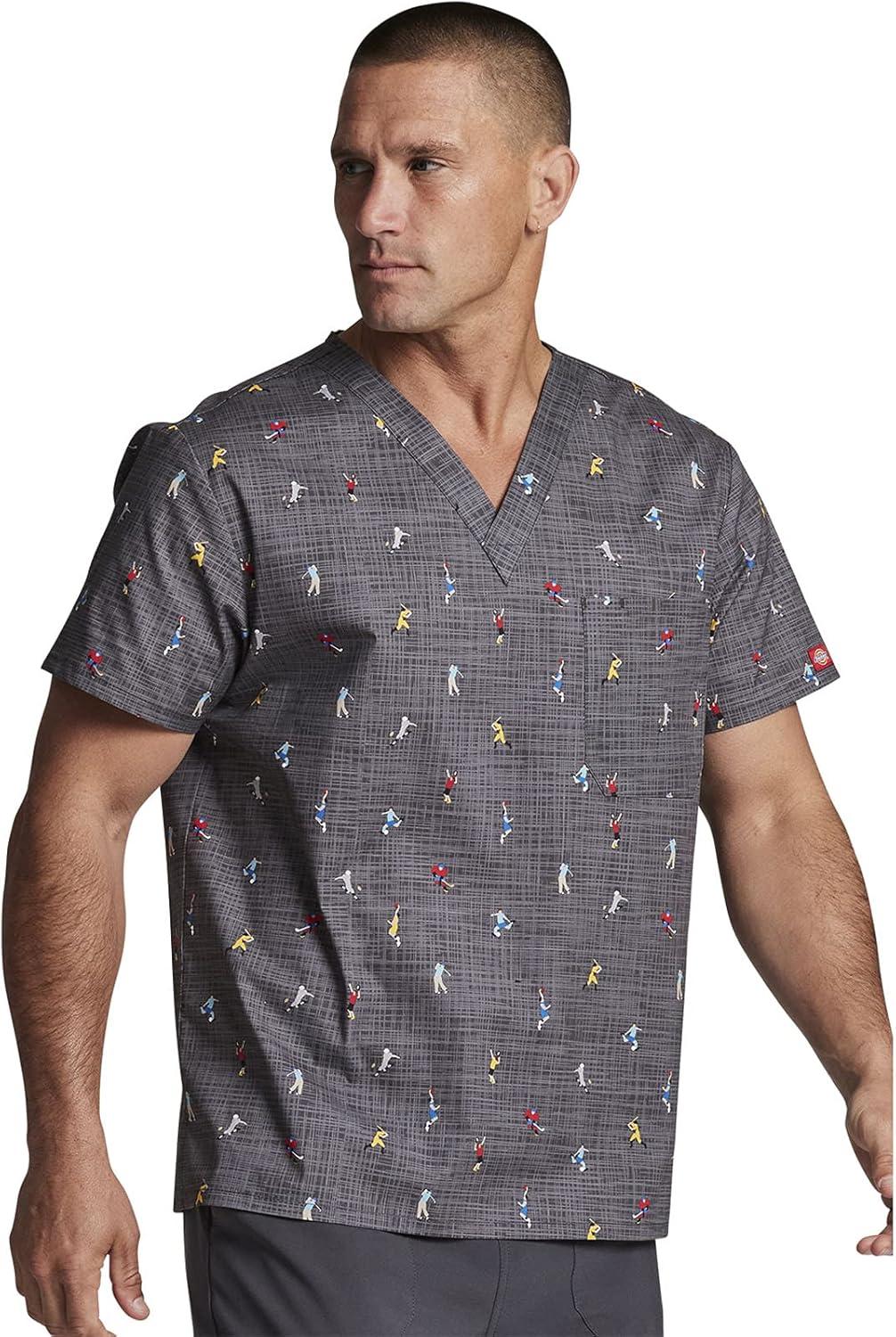 image:imageDickies EDS Signature Scrubs for Women and Scrubs for Men Unisex One Pocket VNeck Top in Soft Brushed Poplin 83706Hey There Sport