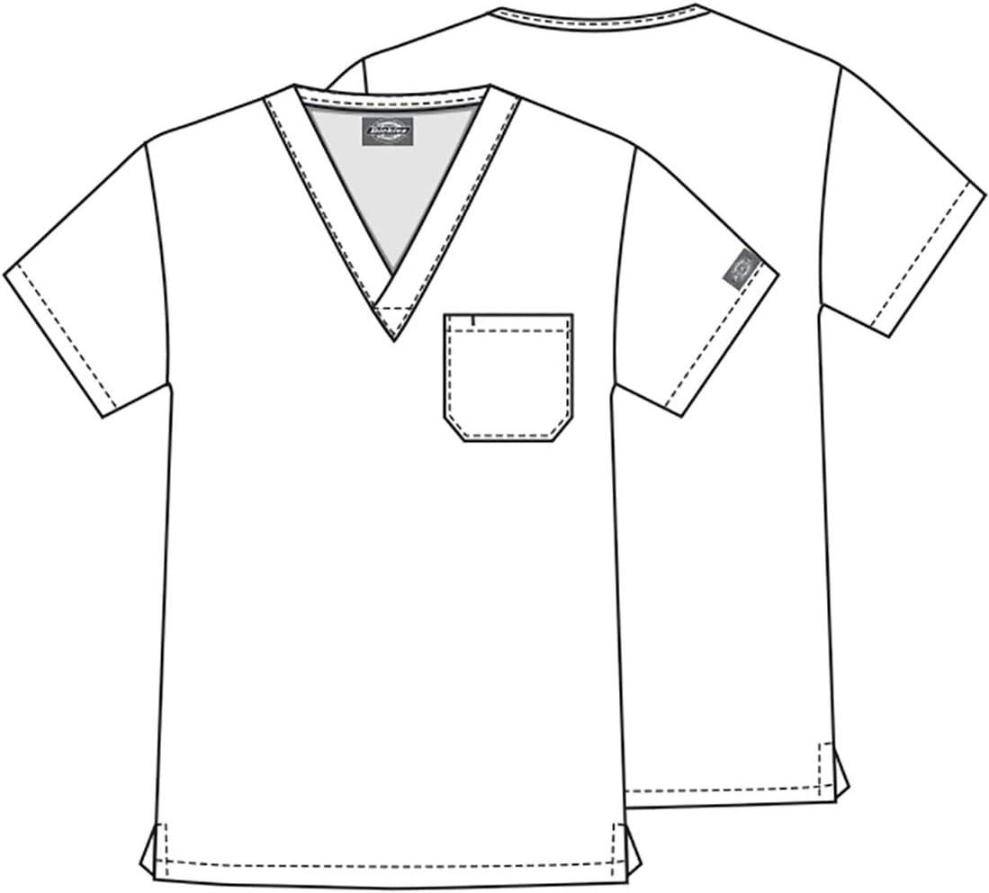 image:imageDickies EDS Signature Scrubs for Women and Scrubs for Men Unisex One Pocket VNeck Top in Soft Brushed Poplin 83706Hey There Sport