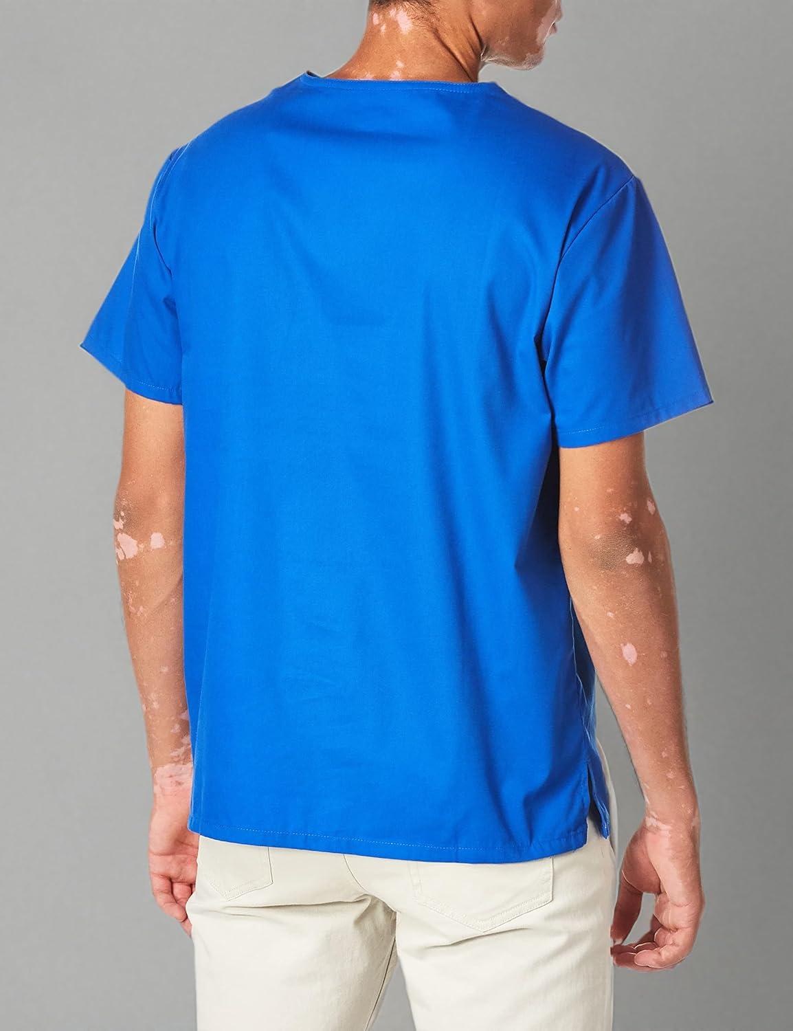 image:imageDickies EDS Signature Scrubs for Women and Scrubs for Men Unisex One Pocket VNeck Top in Soft Brushed Poplin 83706Royal