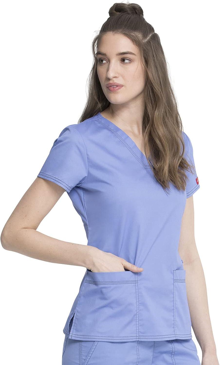 image:imageDickies EDS Women Scrubs Top VNeck Print DK876Ceil