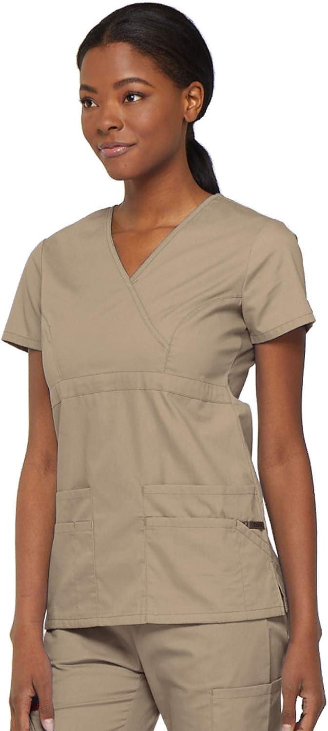 image:imageDickies Gen Flex Women Scrubs Top Mock Wrap 817355Khaki