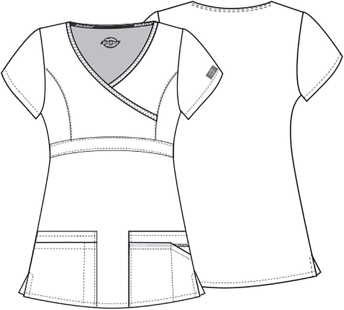 image:imageDickies Gen Flex Women Scrubs Top Mock Wrap 817355Royal