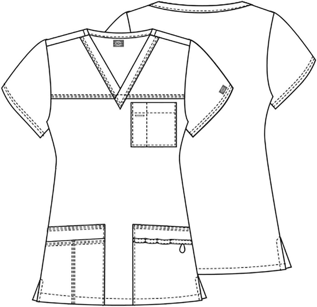 image:imageDickies Gen Flex Women Scrubs Top VNeck 817455Ceil Blue