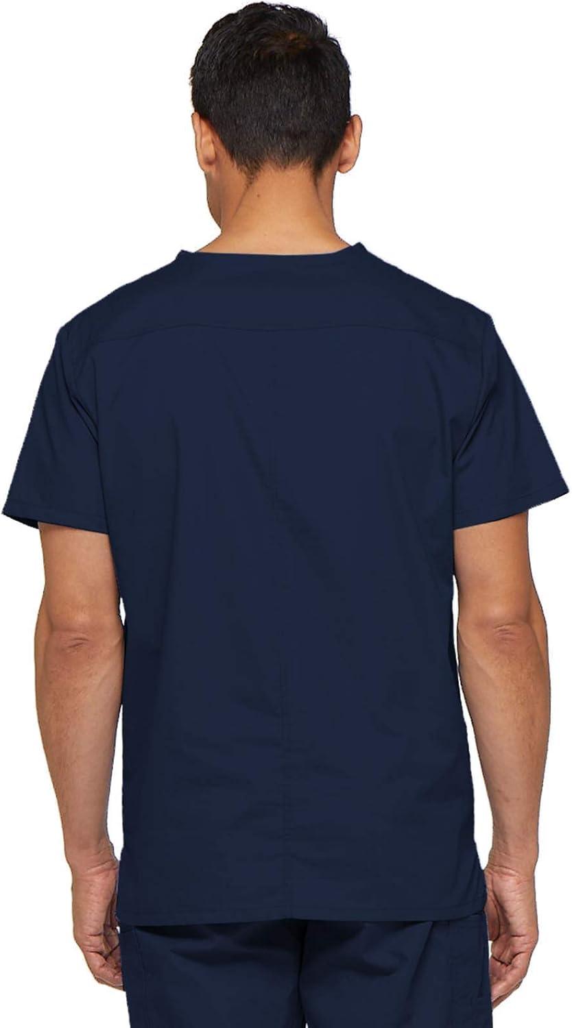image:imageDickies Mens VNeck Scrub Top with 5 Pockets Medical amp Nursing Uniform Shirt Side Vents 81906Navy