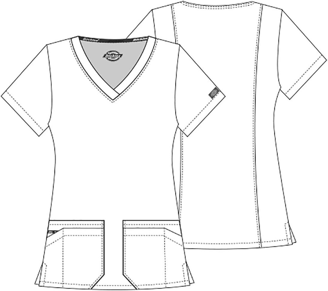 image:imageDickies Scrubs Top for Women VNeck Womens Scrub Tops Contemporary Fit with 4 Pockets 85906Hunter