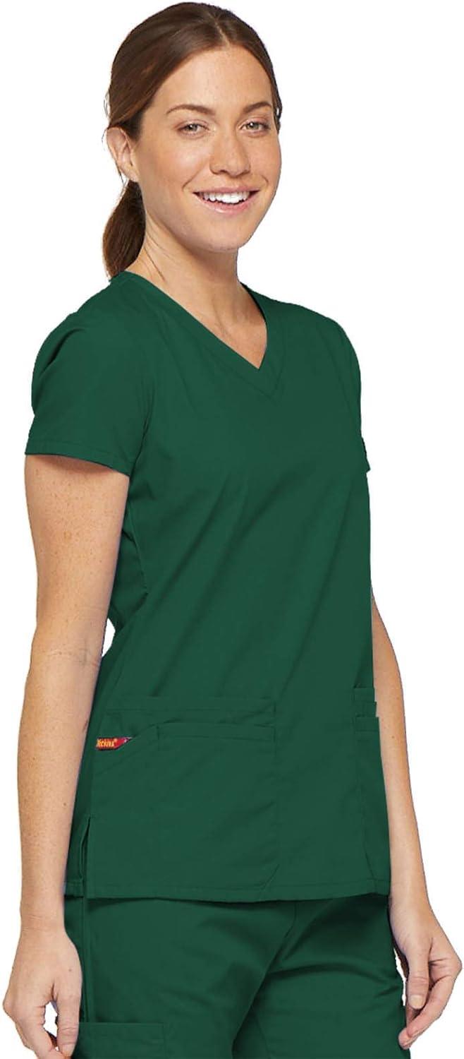 image:imageDickies Scrubs Top for Women VNeck Womens Scrub Tops Contemporary Fit with 4 Pockets 85906Hunter