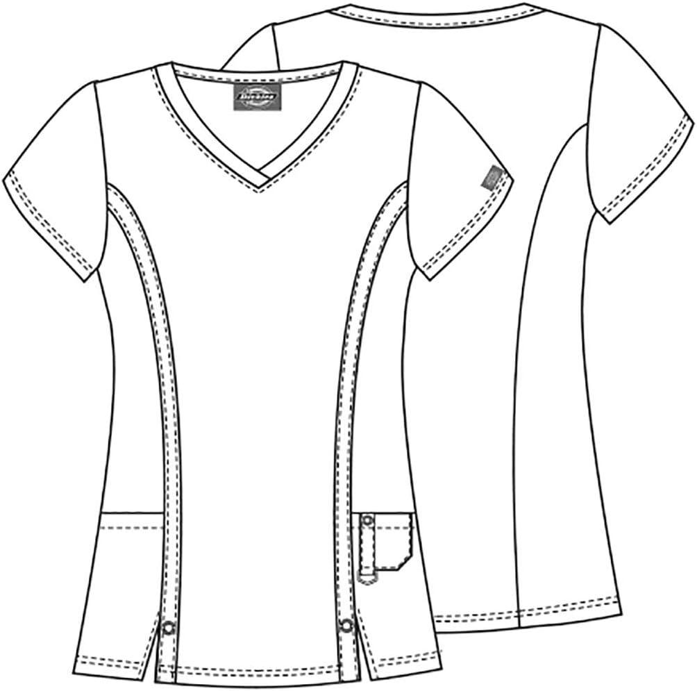 image:imageDickies Xtreme Stretch Women Scrubs Top VNeck 82851Wine