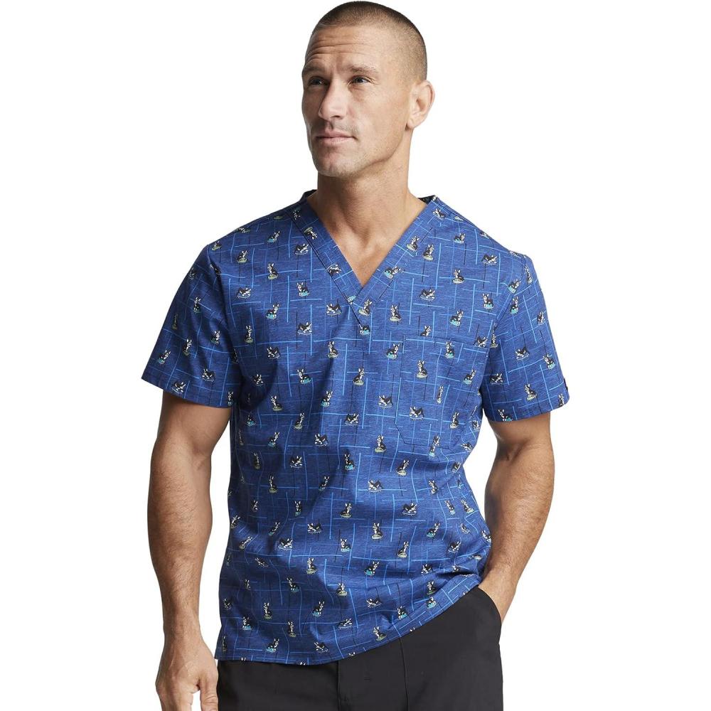 image:imageDickies EDS Signature Scrubs for Women and Scrubs for Men Unisex One Pocket VNeck Top in Soft Brushed Poplin 83706Doggone Cool