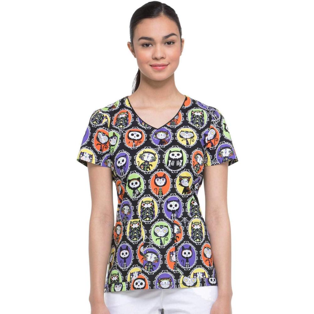 image:imageDickies EDS Women Scrubs Top VNeck DK700Dia De Los Gatos