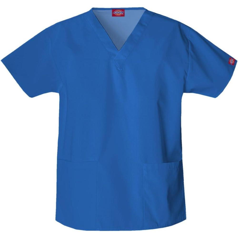 image:imageDickies EDS Women Scrubs Top VNeck Print DK876Blue