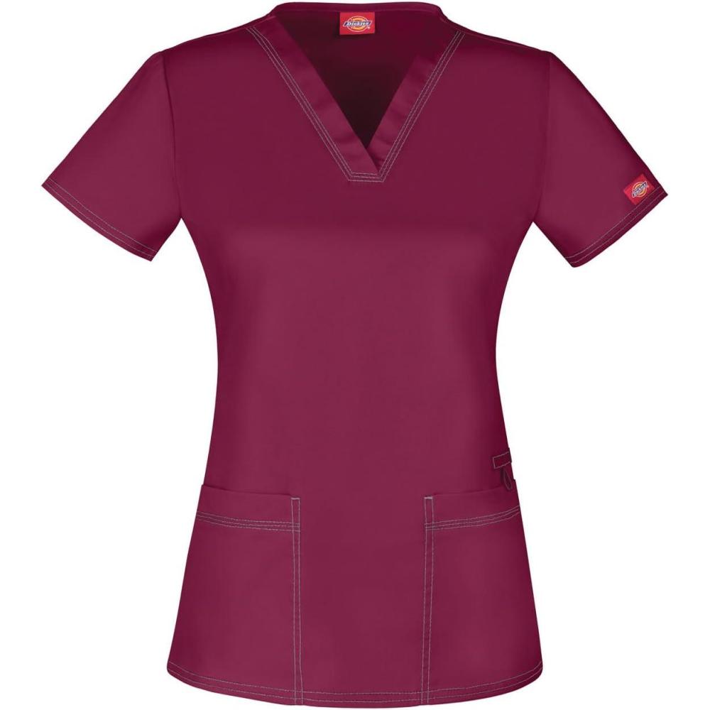 image:imageDickies EDS Women Scrubs Top VNeck Print DK876Dwine