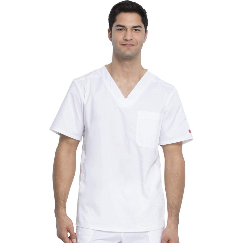 image:imageDickies Gen Flex Men Scrubs Top VNeck 81722White