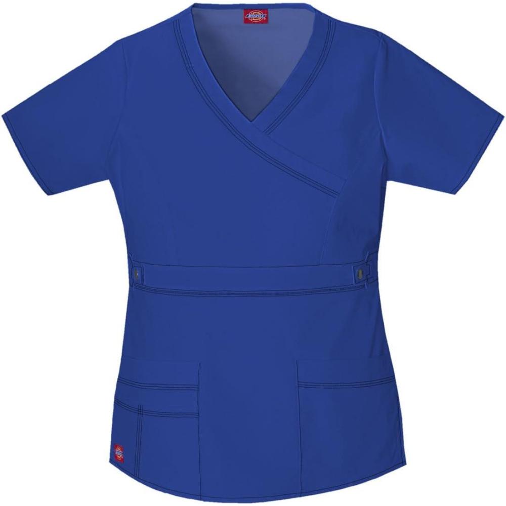 image:imageDickies Gen Flex Women Scrubs Top Mock Wrap 817355Galaxy Blue