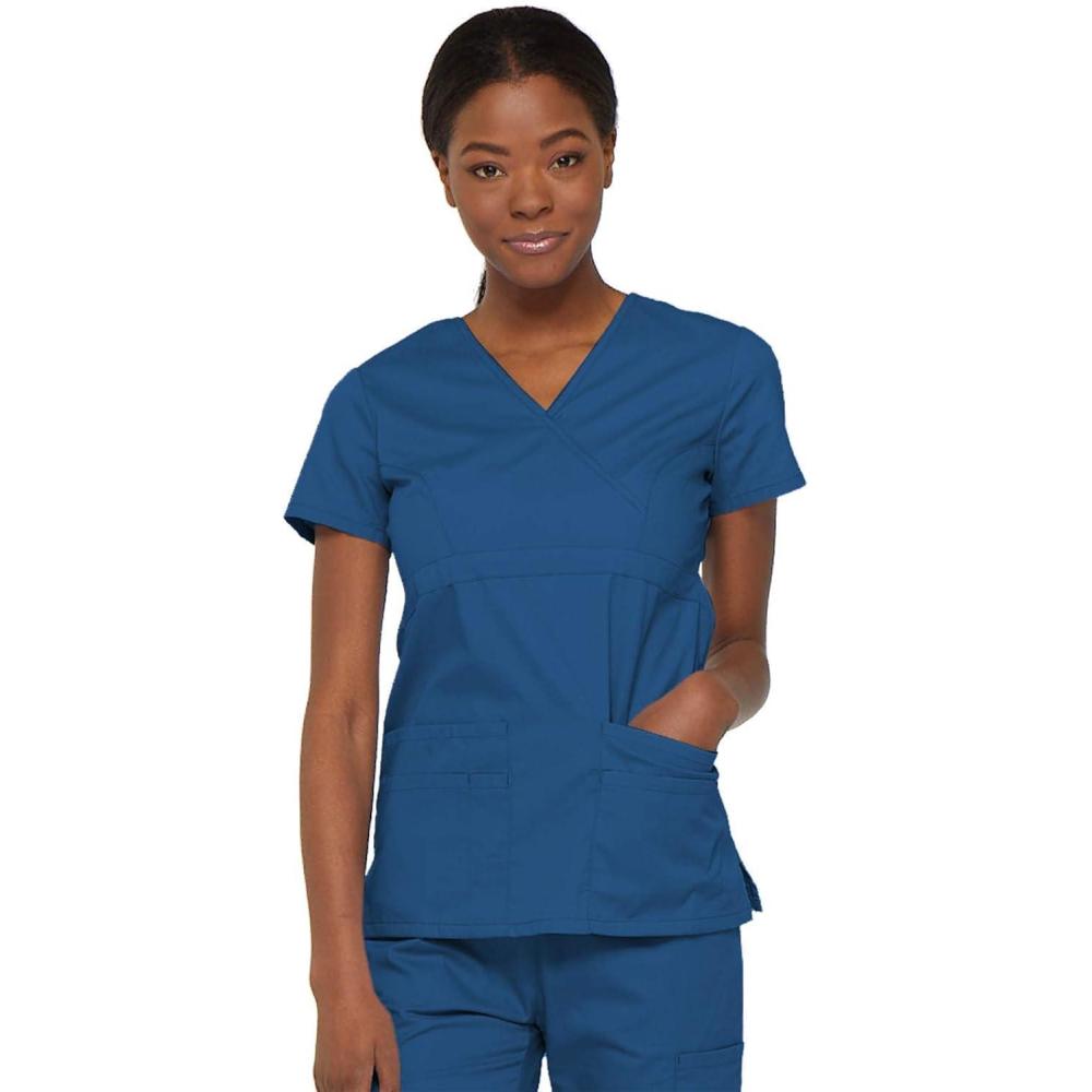 image:imageDickies Gen Flex Women Scrubs Top Mock Wrap 817355Royal