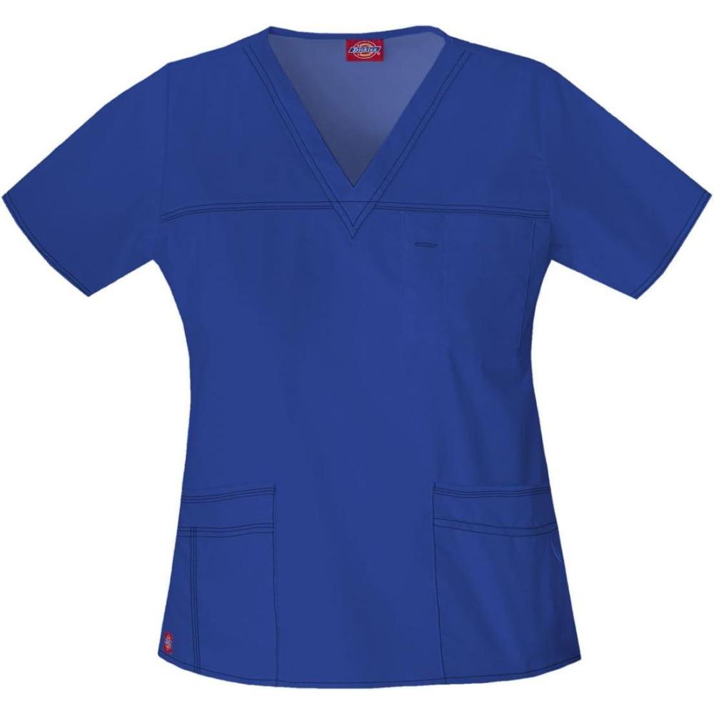 image:imageDickies Gen Flex Women Scrubs Top VNeck 817455Galaxy Blue