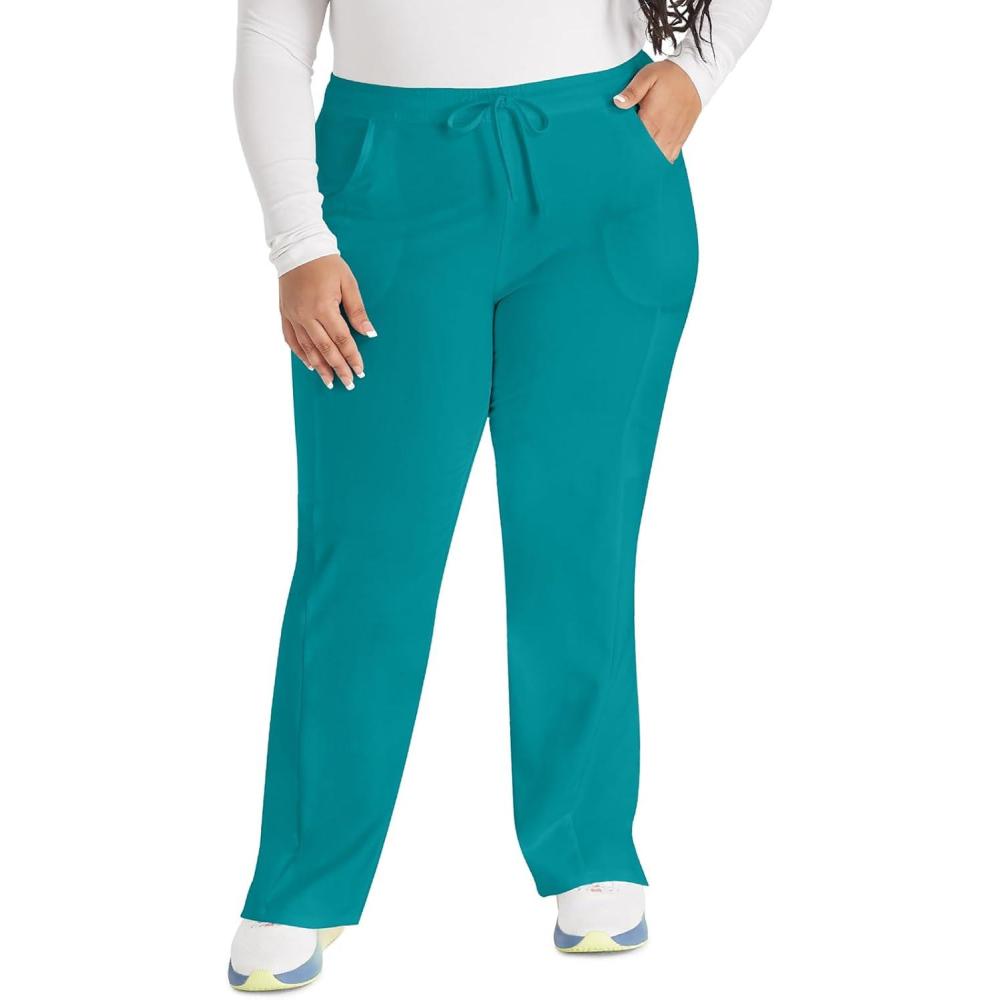 image:imageDickies Scrubs for Women Drawstring Cargo Scrub Pants with FourWay Stretch and Moisture Wicking DK010Teal Blue