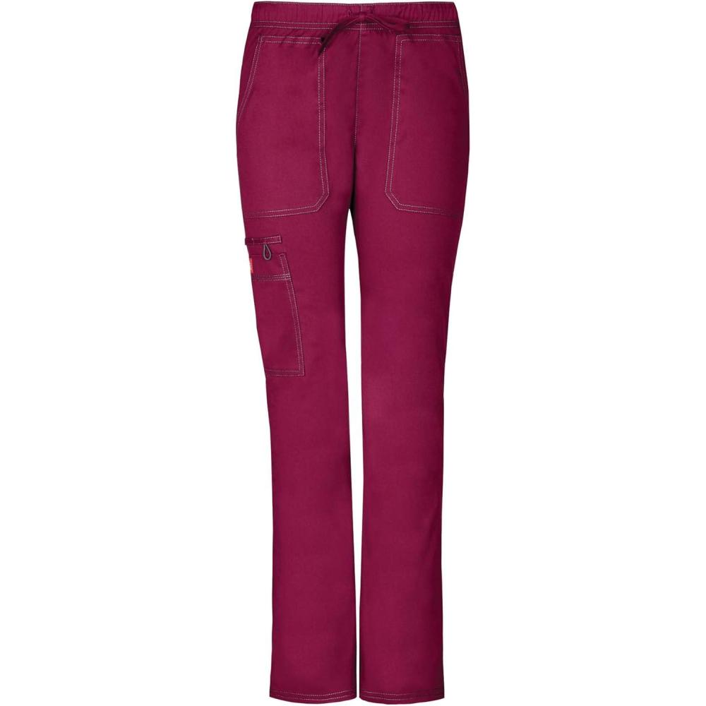 image:imageGen Flex Scrubs for Women Stretch Drawstring Cargo Pants for Women DK100Dwine