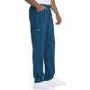 Dickies Advance Men Scrubs Pant Straight Leg Zip Fly Cargo DK205(Caribbean Blue)