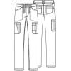 Dickies Advance Men Scrubs Pant Straight Leg Zip Fly Cargo DK205(Caribbean Blue)