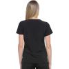 Dickies EDS Essentials, Mock Wrap Top Scrubs for Women with Four-Way Stretch and Moisture Wicking DK625(Black)