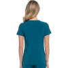 Dickies EDS Essentials, Mock Wrap Top Scrubs for Women with Four-Way Stretch and Moisture Wicking DK625(Caribbean Blue)