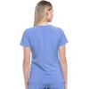 Dickies EDS Essentials, Mock Wrap Top Scrubs for Women with Four-Way Stretch and Moisture Wicking DK625(Ciel)