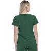 Dickies EDS Essentials, Mock Wrap Top Scrubs for Women with Four-Way Stretch and Moisture Wicking DK625(Hunter Green)