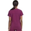 Dickies EDS Essentials, Mock Wrap Top Scrubs for Women with Four-Way Stretch and Moisture Wicking DK625(Wine)