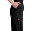 Dickies EDS Signature Scrubs for Women, Elastic Waist Pull-On Cargo Pants for Women in Soft Brushed Poplin – 86106(Black)