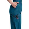 Dickies EDS Signature Scrubs for Women, Elastic Waist Pull-On Cargo Pants for Women in Soft Brushed Poplin – 86106(Caribbean Blue)