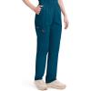 Dickies EDS Signature Scrubs for Women, Elastic Waist Pull-On Cargo Pants for Women in Soft Brushed Poplin – 86106(Caribbean Blue)