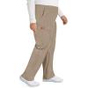 Dickies EDS Signature Scrubs for Women, Elastic Waist Pull-On Cargo Pants for Women in Soft Brushed Poplin – 86106(Dark Khaki)