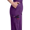 Dickies EDS Signature Scrubs for Women, Elastic Waist Pull-On Cargo Pants for Women in Soft Brushed Poplin – 86106(Eggplant)