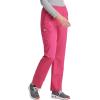 Dickies EDS Signature Scrubs for Women, Elastic Waist Pull-On Cargo Pants for Women in Soft Brushed Poplin – 86106(Hot Pink)