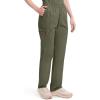 Dickies EDS Signature Scrubs for Women, Elastic Waist Pull-On Cargo Pants for Women in Soft Brushed Poplin – 86106(Olive)