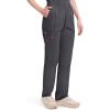 Dickies EDS Signature Scrubs for Women, Elastic Waist Pull-On Cargo Pants for Women in Soft Brushed Poplin – 86106(Pewter)