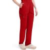 Dickies EDS Signature Scrubs for Women, Elastic Waist Pull-On Cargo Pants for Women in Soft Brushed Poplin – 86106(Red)