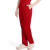 Dickies EDS Signature Scrubs for Women, Elastic Waist Pull-On Cargo Pants for Women in Soft Brushed Poplin – 86106(Red)