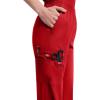 Dickies EDS Signature Scrubs for Women, Elastic Waist Pull-On Cargo Pants for Women in Soft Brushed Poplin – 86106(Red)