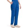 Dickies EDS Signature Scrubs for Women, Elastic Waist Pull-On Cargo Pants for Women in Soft Brushed Poplin – 86106(Royal)