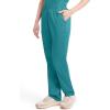 Dickies EDS Signature Scrubs for Women, Elastic Waist Pull-On Cargo Pants for Women in Soft Brushed Poplin – 86106(Teal Blue)
