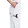 Dickies EDS Signature Scrubs for Women, Elastic Waist Pull-On Cargo Pants for Women in Soft Brushed Poplin – 86106(White)