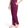 Dickies EDS Signature Scrubs for Women, Elastic Waist Pull-On Cargo Pants for Women in Soft Brushed Poplin – 86106(Wine)