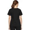 Dickies EDS Signature Scrubs for Women, Empire Waist Mock Wrap Top in Soft Brushed Poplin 86806(Black)