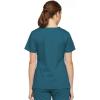 Dickies EDS Signature Scrubs for Women, Empire Waist Mock Wrap Top in Soft Brushed Poplin 86806(Caribbean Blue)