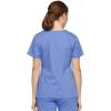 Dickies EDS Signature Scrubs for Women, Empire Waist Mock Wrap Top in Soft Brushed Poplin 86806(Ceil Blue)