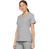 Dickies EDS Signature Scrubs for Women, Empire Waist Mock Wrap Top in Soft Brushed Poplin 86806(Grey)