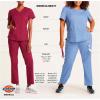 Dickies EDS Signature Scrubs for Women, Empire Waist Mock Wrap Top in Soft Brushed Poplin 86806(Hot Pink)